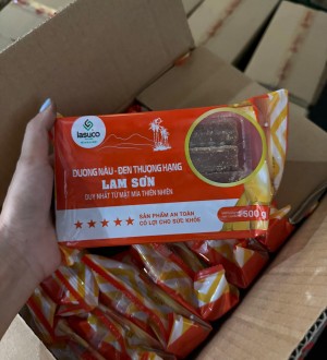 Đường phên mật mía lam sơn gói 0,5kg/ thùng, thùng 10kg