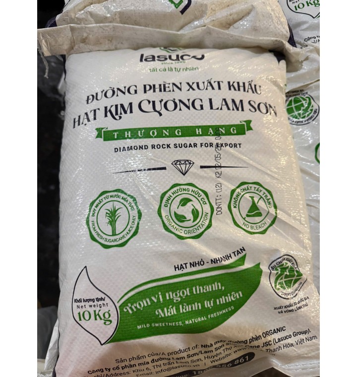Đường Phèn Lam Sơn bao 10kg ( hạt nhỏ)